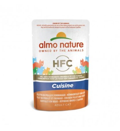 ALMO NATURE GATTO CLASSIC CUISINE CON FILETTO DI POLLO E FORMAGGIO DA 55 GR IN BUSTA