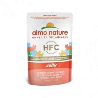 ALMO NATURE GATTO CLASSIC IN GELATINA CON FILETTO DI SALMONE DA 55 GR IN BUSTA