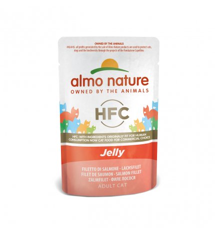 ALMO NATURE GATTO CLASSIC IN GELATINA CON FILETTO DI SALMONE DA 55 GR IN BUSTA