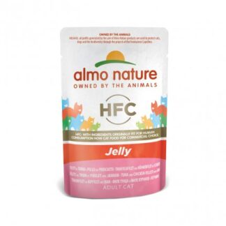 ALMO NATURE GATTO CLASSIC IN GELATINA CON FILETTO DI TONNO POLLO E PROSCIUTTO  DA 55 GR IN BUSTA