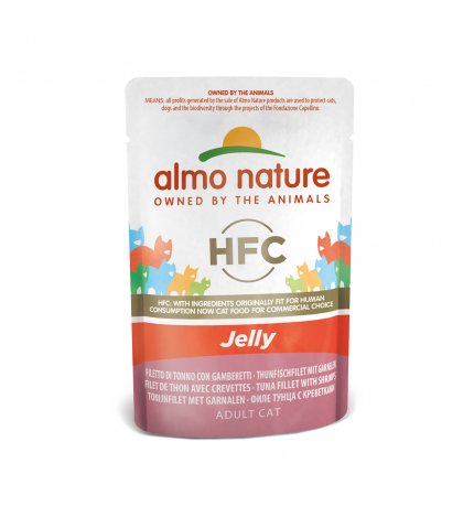 ALMO NATURE GATTO CLASSIC IN GELATINA CON TONNO E GAMBERETTI DA 55 GR IN BUSTA
