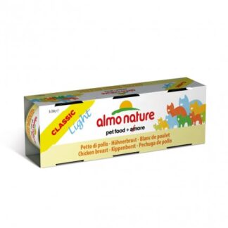 ALMO NATURE GATTO CLASSIC LIGHT CON PETTO DI POLLO 3 LATTINE DA 50 GR