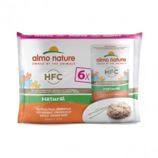 ALMO NATURE GATTO CLASSIC MULTIPACK CON FILETTO DI POLLO 6 BUSTE DA 55 GR