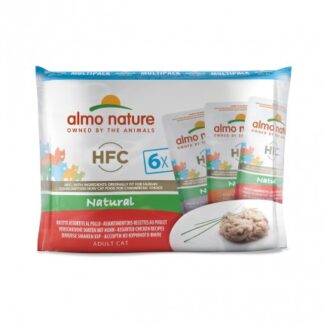 ALMO NATURE GATTO CLASSIC MULTIPACK CON RICETTE AL POLLO 6 BUSTE DA 55 GR