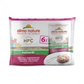 ALMO NATURE GATTO CLASSIC MULTIPACK CON TONNO E POLLO 6 BUSTE DA 55 GR