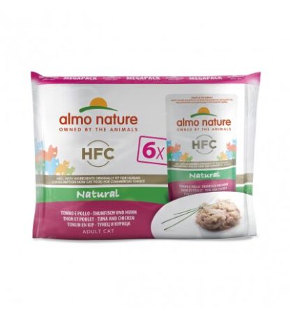 ALMO NATURE GATTO CLASSIC MULTIPACK CON TONNO E POLLO 6 BUSTE DA 55 GR