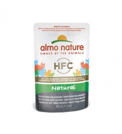 ALMO NATURE GATTO CLASSIC NATURE CON FILETTO DI TONNO CON ACCIUGHINE DA 55 GR IN BUSTA