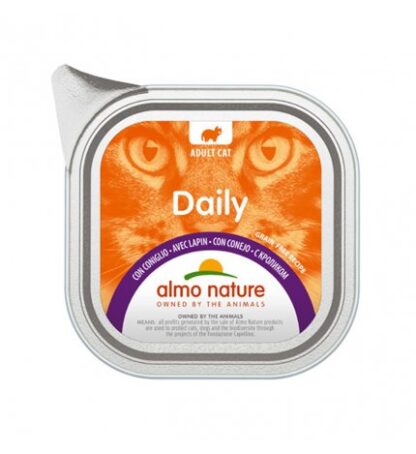 ALMO NATURE GATTO DAILYMENU CON CONIGLIO DA 100 GR IN VASCHETTA