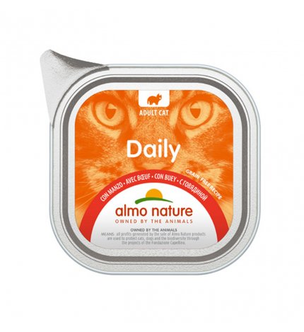 ALMO NATURE GATTO DAILYMENU CON MANZO DA 100 GR IN VASCHETTA
