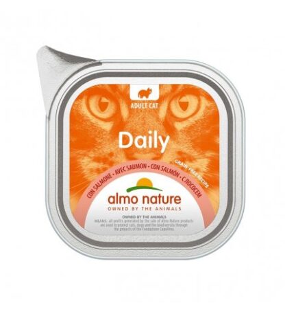 ALMO NATURE GATTO DAILYMENU CON SALMONE DA 100 GR IN VASCHETTA