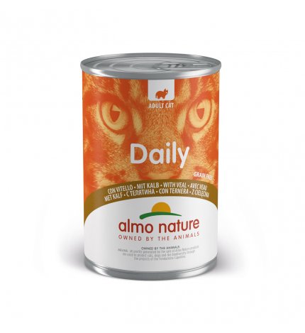 ALMO NATURE GATTO DAILYMENU CON VITELLO DA 400 GR IN LATTINA
