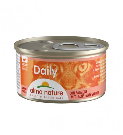 ALMO NATURE GATTO DAILYMENU MOUSSE CON SALMONE DA 85 GR IN LATTINA