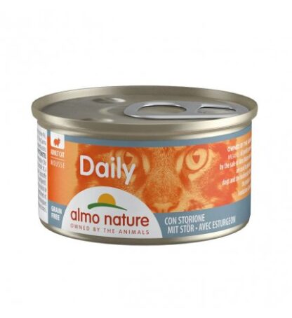 ALMO NATURE GATTO DAILYMENU MOUSSE CON STORIONE DA 85 GR IN LATTINA