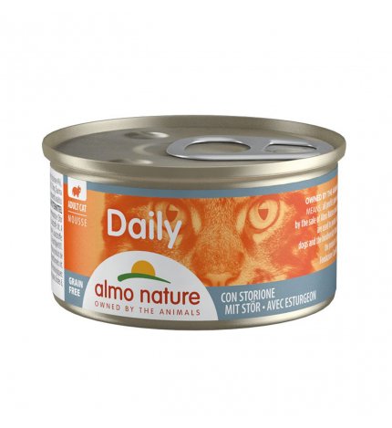 ALMO NATURE GATTO DAILYMENU MOUSSE CON STORIONE DA 85 GR IN LATTINA