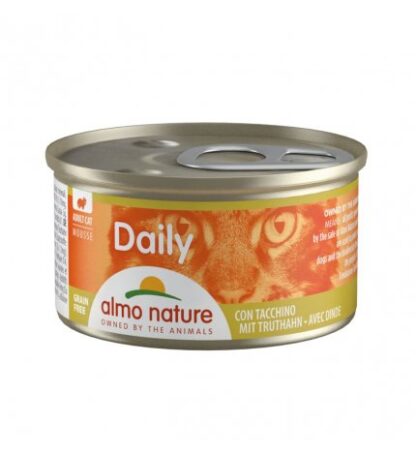ALMO NATURE GATTO DAILYMENU MOUSSE CON TACCHINO DA 85 GR IN LATTINA
