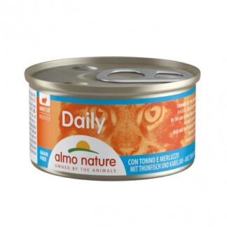 ALMO NATURE GATTO DAILYMENU MOUSSE CON TONNO E MERLUZZO DA 85 GR IN LATTINA