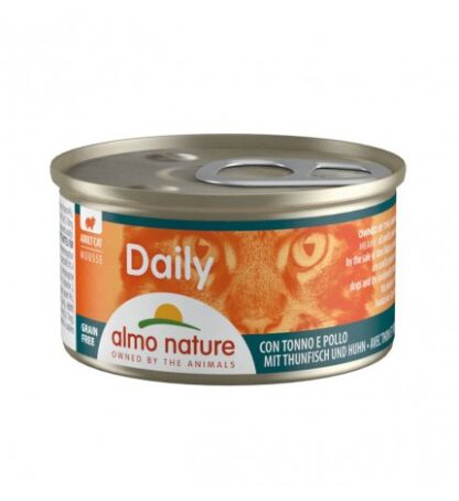 ALMO NATURE GATTO DAILYMENU MOUSSE CON TONNO E POLLO DA 85 GR IN LATTINA