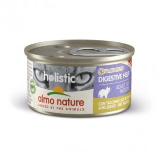 ALMO NATURE GATTO HOLISTIC ADULT GRAIN FREE DIGESTIVE HELP CON TACCHINO DA 85 GR IN LATTINA
