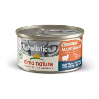 ALMO NATURE GATTO HOLISTIC ADULT GRAIN FREE MOUSSE CON TROTA DA 85 GR IN LATTINA