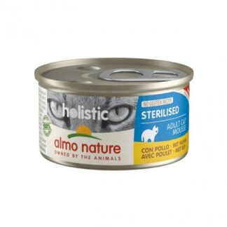 ALMO NATURE GATTO HOLISTIC ADULT STERILIZZATO MOUSSE CON POLLO DA 85 GR IN LATTINA
