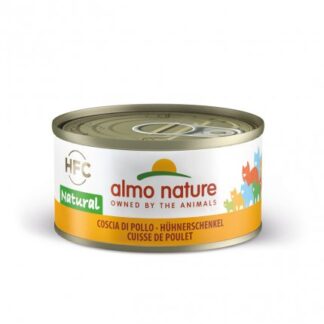 ALMO NATURE GATTO NATURAL CON COSCIA DI POLLO DA 70 GR IN LATTINA