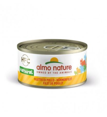 ALMO NATURE GATTO NATURAL CON FILETTO DI POLLO DA 70 GR IN LATTINA
