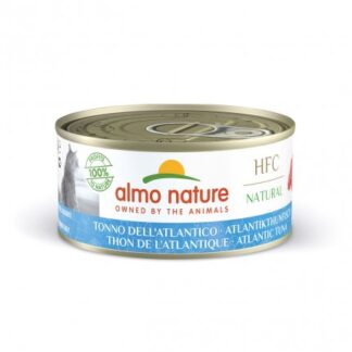 ALMO NATURE GATTO NATURAL CON TONNO DELL'ATLANTICO DA 150 GR IN LATTINA