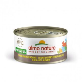 ALMO NATURE GATTO NATURAL CON TONNO E ACCIUGHINE DA 70 GR IN LATTINA