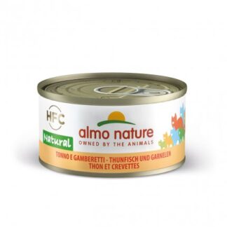 ALMO NATURE GATTO NATURAL CON TONNO E GAMBERETTI DA 70 GR IN LATTINA