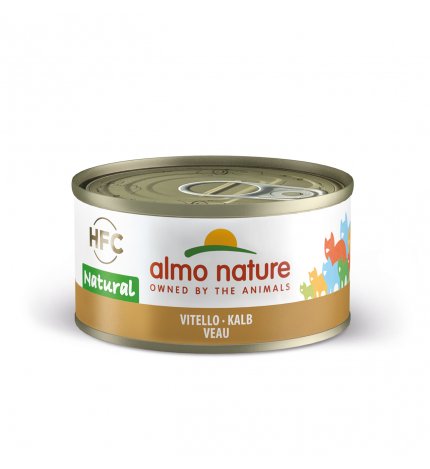 ALMO NATURE GATTO NATURAL CON VITELLO DA 70 GR IN LATTINA