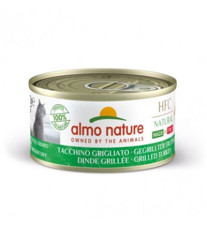 ALMO NATURE GATTO NATURAL MADE IN ITALY TACCHINO GRIGLIATO DA 70 GR IN LATTINA