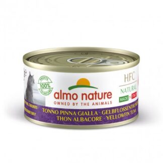 ALMO NATURE GATTO NATURAL MADE IN ITALY TONNO CON PINNA GIALLA DA 70 GR IN LATTINA