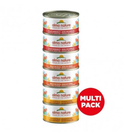 ALMO NATURE GATTO NATURE CAT MULTIPACK CON POLLO 6 PEZZI DA 70 GR