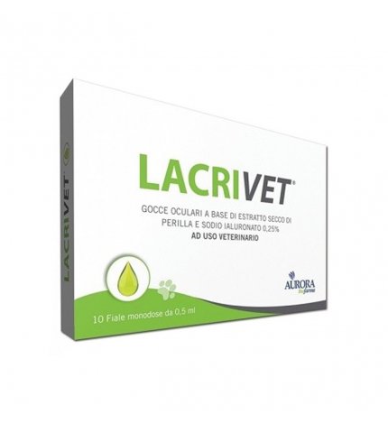 AURORA BIOFARMA CANE E GATTO LACRIVET GOCCE OCULARI 10 FIALE MONODOSE DA 0,5 ML