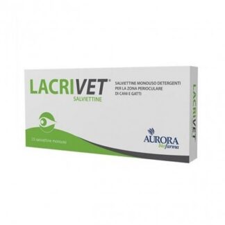 AURORA BIOFARMA CANE E GATTO LACRIVET SALVIETTINE MONOUSO 15 PEZZI