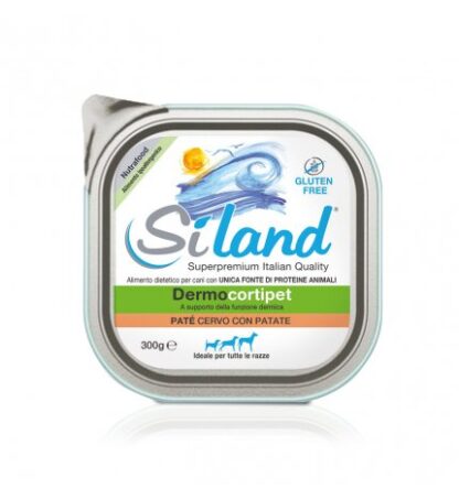Aurora biofarma siland cane diet dermocortipet pate' cervo con patate da 300 gr in lattina