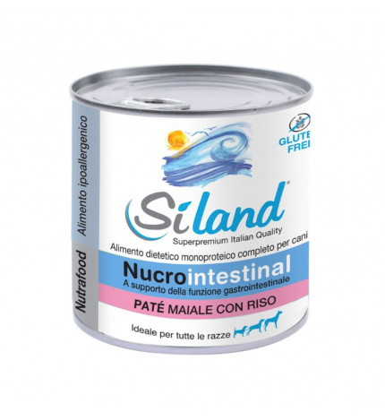 AURORA BIOFARMA SILAND CANE DIET NUCROINTESTINAL PATE' MAIALE CON RISO DA 300 GR IN LATTINA