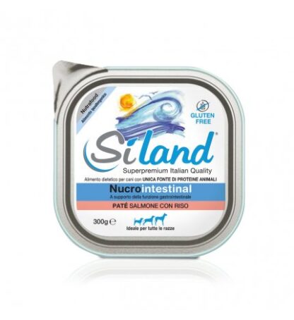AURORA BIOFARMA SILAND CANE DIET NUCROINTESTINAL PATE' SALMONE CON RISO DA 300 GR IN VASCHETTA