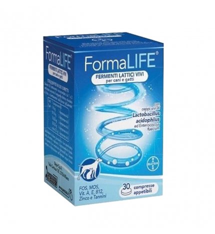 BAYER CANE E GATTO FORMALIFE FERMENTI LATTICI VIVI DA 30 COMPRESSE