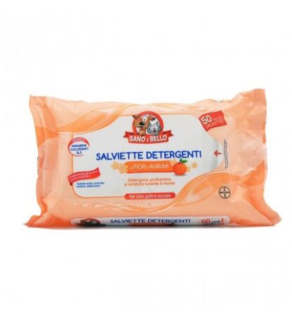 BAYER CANE E GATTO SALVIETTE FIORI D' AGRUMI DA 50 PZ