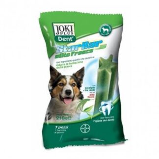 BAYER CANE SNACK JOKI DENT FRESH MEDIUM ALL' EUCALIPTO E THE' VERDE 7 STICKS DA 210 GR