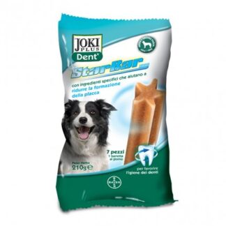 BAYER CANE SNACK JOKI PLUS DENT STARBAR TAGLIA MEDIA GRANDE DA 210 GR