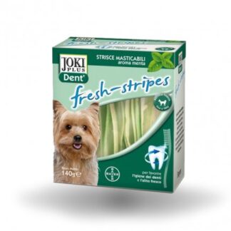 BAYER CANE SNACK JOKI PLUS DENTAL FRESH STRIPES TAGLIA PICCOLA MEDIA DA 140 GR