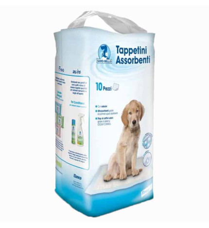 ELANCO CANE TAPPETINI ASSORBENTI SANO E BELLO 60 x 60 CM DA 10 PEZZI