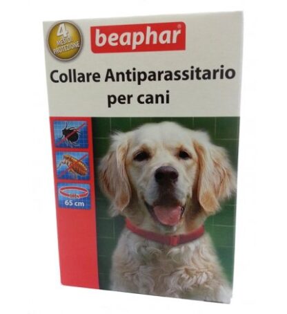 BEAPHAR COLLARE ANTIPARASSITARIO 65 CM ROSSO