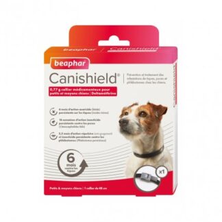 BEAPHAR COLLARE CANE ANTIPARASSITARIO CANISHIELD TAGLIA PICCOLA E MEDIA ( 48 CM )