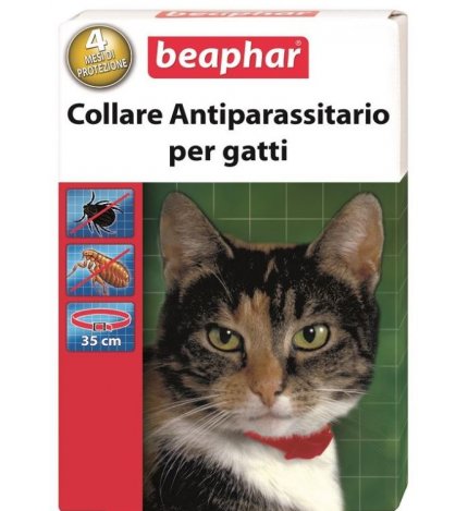 BEAPHAR COLLARE GATTO ANTIPARASSITARIO ROSSO