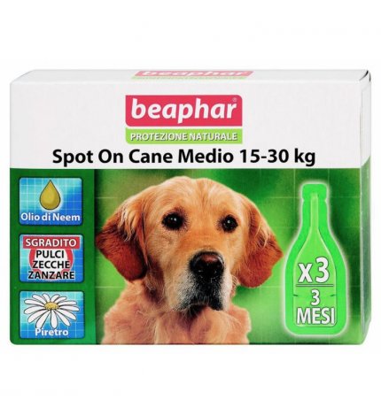 BEAPHAR SPOT-ON CANE MEDIO 15-30KG 3 PIPETTE