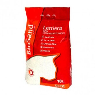BIOSAND LETTIERA SUPER AGGLOMERANTE BIANCA DA 10 LITRI