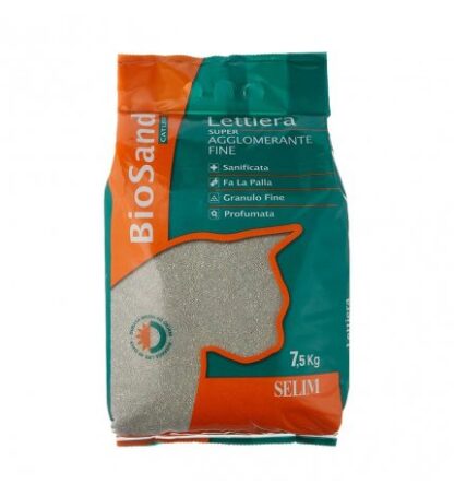 BIOSAND LETTIERA SUPER AGGLOMERANTE FINE DA 7,5 KG